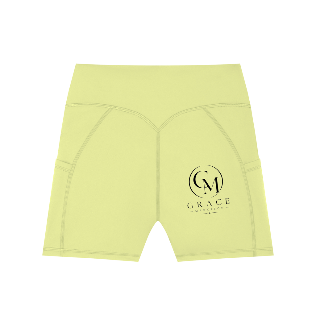 Women's High-Waisted Pocket Biker Shorts
