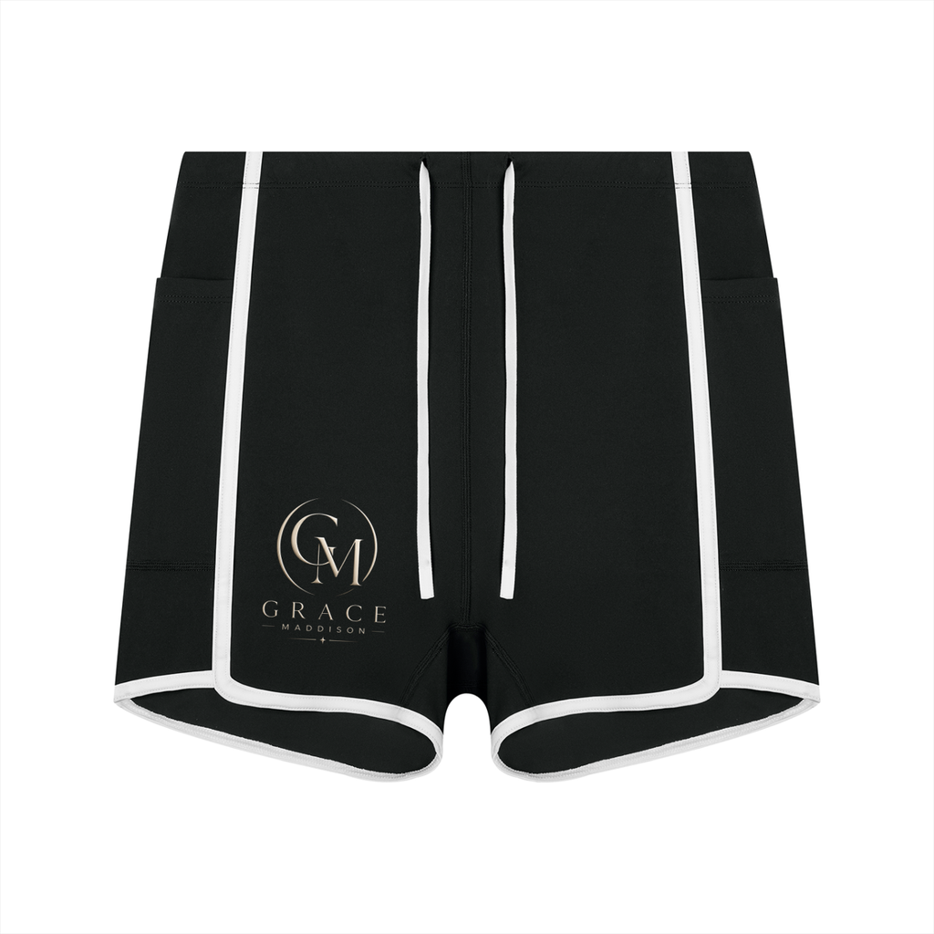 Women's High Rise Color Block Yoga Shorts