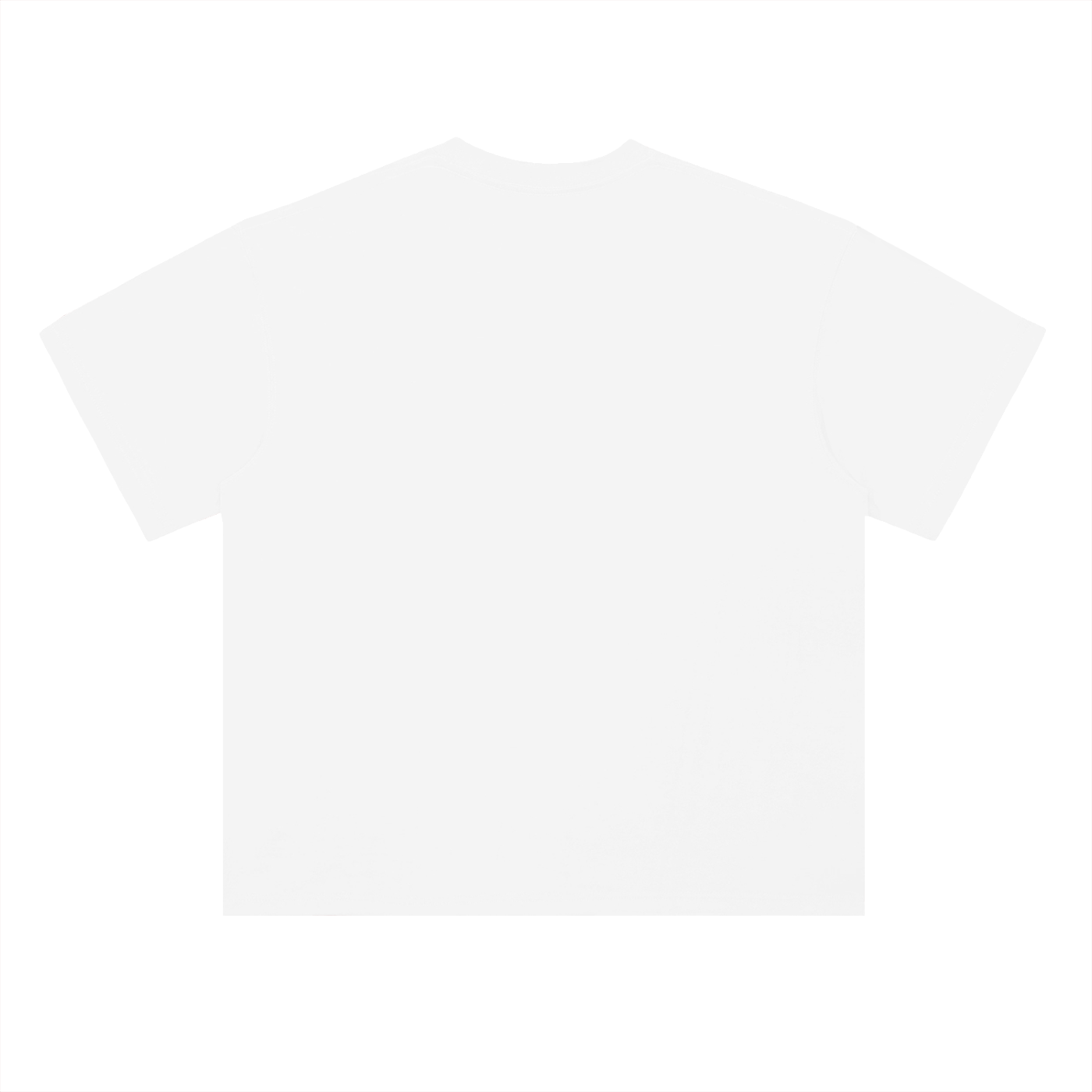Heavyweight cotton T-shirt, Lucent white back view
