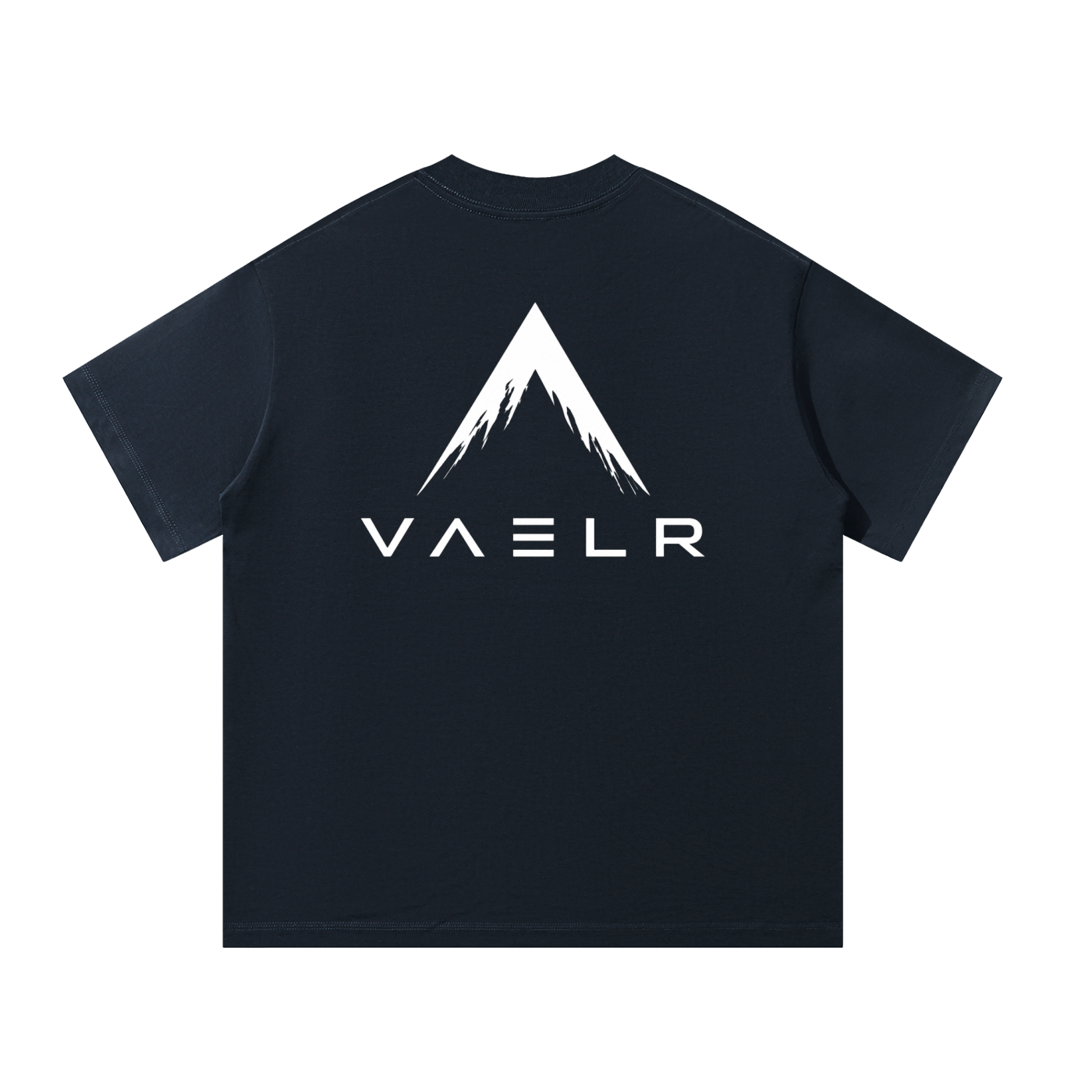 Dark navy oversized T-shirt with large back mountain logo