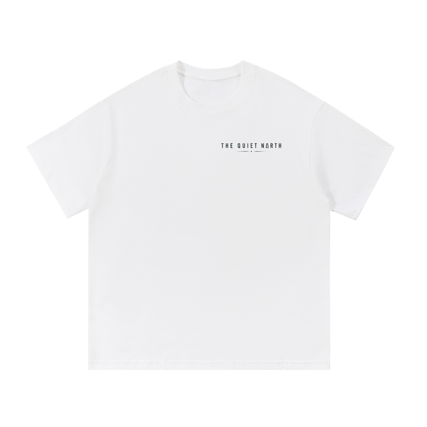 Essential cotton T-shirt, white, crew neck, small chest logo text.