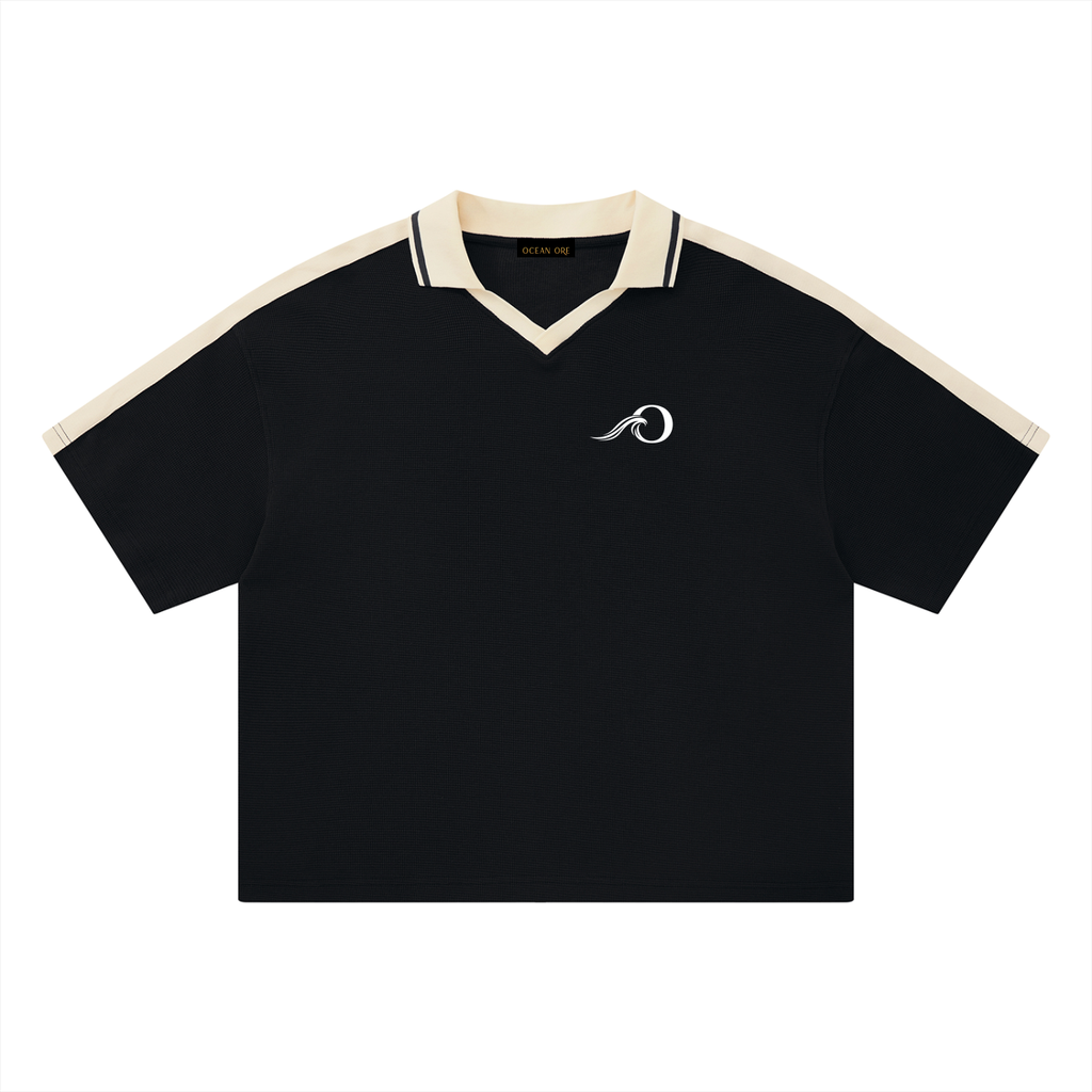 Unisex Color Block Polo Shirt