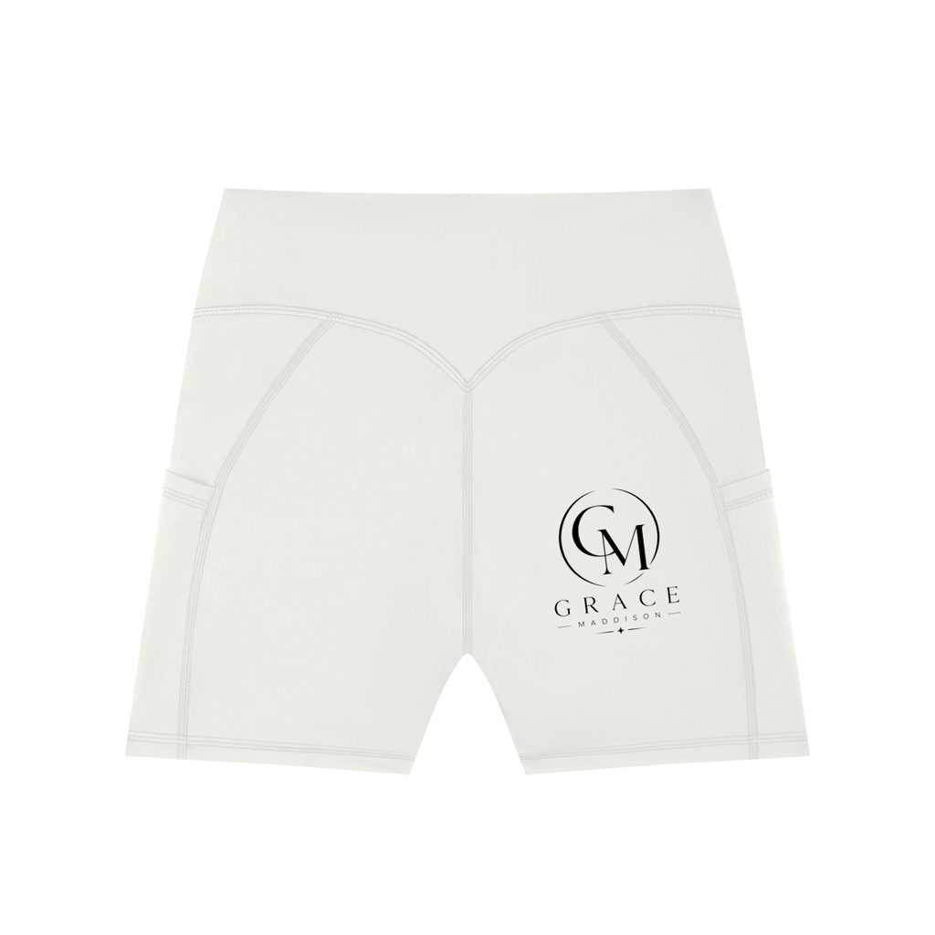 Women's High-Waisted Pocket Biker Shorts
