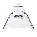Contrast Side Stripe Cropped Hoodie