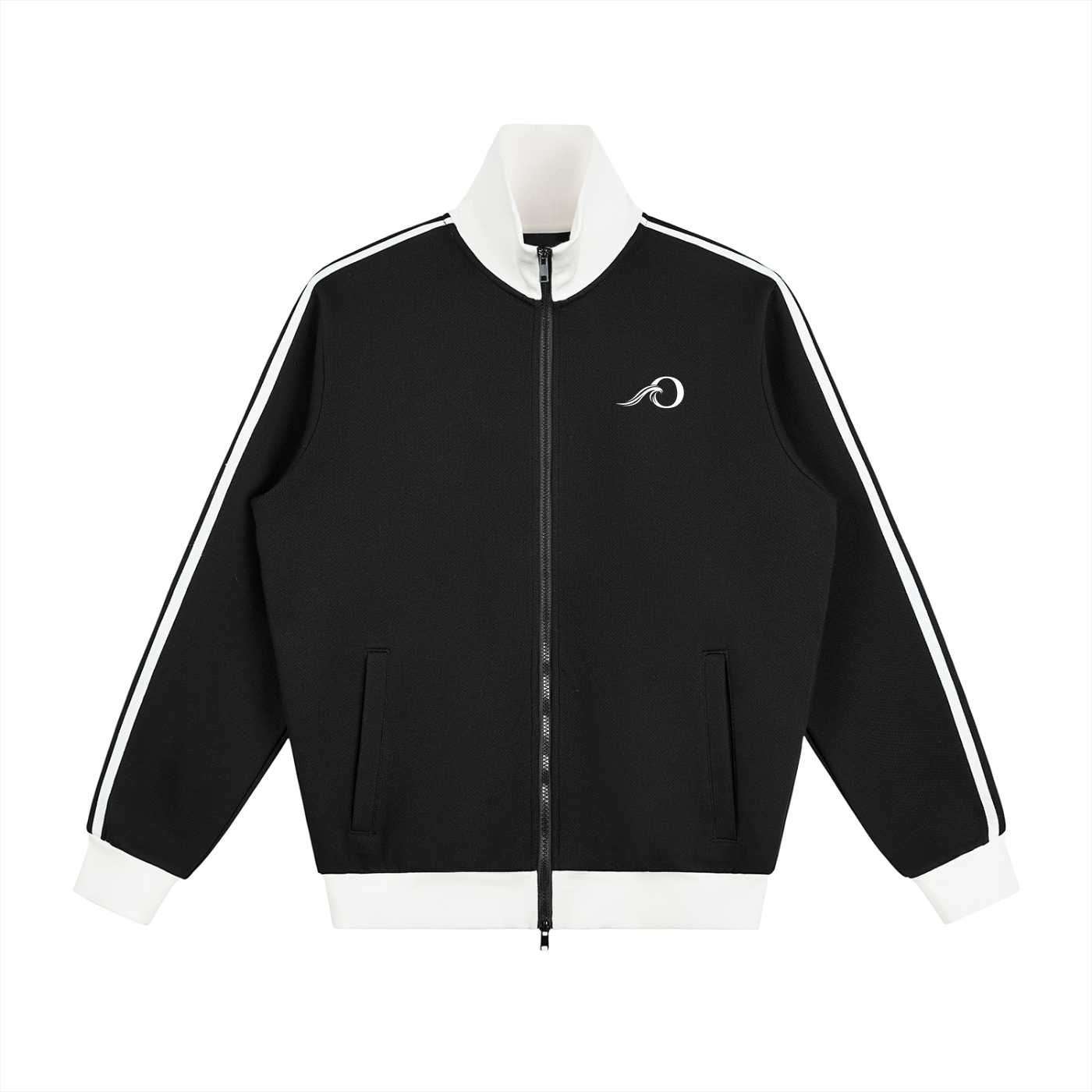 Contrast Side Stripe Fleece Track Jacket