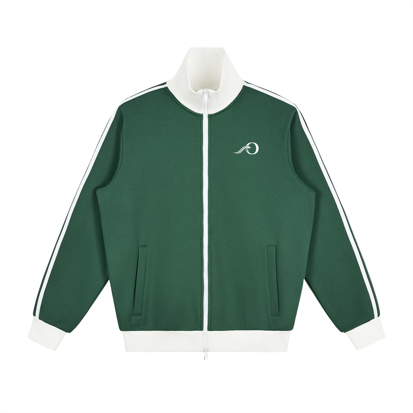 Contrast Side Stripe Fleece Track Jacket